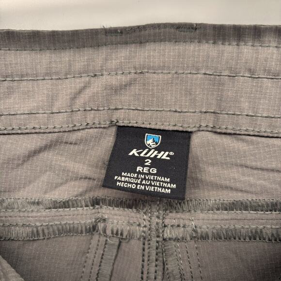 Kuhl Horizn Skinny Pants Womens 2 Ripstop Cargo Climbing Hiking Gorpcore Gray - Picture 9 of 10